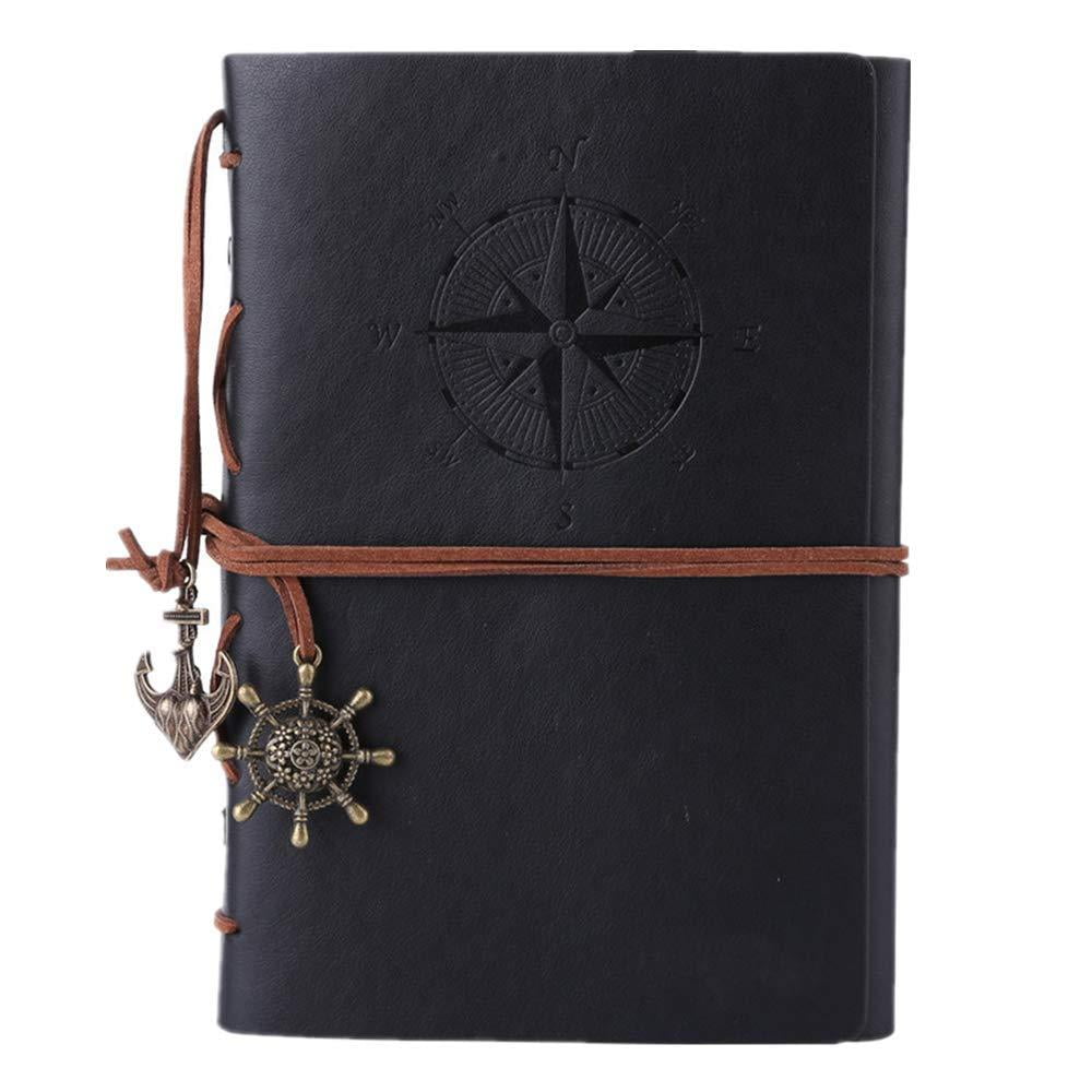 Leather Journal Notebook, MALEDEN Vintage Spiral Notebook Refillable