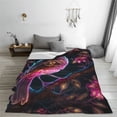 thumbnail image 5 of Fuzoiu Glowing Leaf Bird Print Ultra-Soft Micro Fleece Blanket,All Seasons Flannel Throw, Lightweight Blanket for Bed, Sofa, Couch, Movie Night, Camping, and Travel-40"x30", 5 of 7