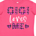 thumbnail image 4 of Inktastic My Gigi Loves Me Hearts in Pink Plaid Boys or Girls Toddler T-Shirt, 4 of 5
