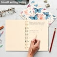 thumbnail image 5 of Butterflies Blue Pink Ring Binder Notebook Journey Note Diary College Ruled Spiral Notebook Study Loose Leaf Paper A5 60 Pages, 5 of 8