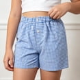 thumbnail image 2 of CAIVO Kids Girls Summer Casual Loose Fit Plaid Shorts Elastic Waist Wide Leg Breathable Shorts With Pockets Classic Solid Color Bottoms For Holiday Travel, 2 of 4