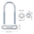 thumbnail image 3 of Uxcell U-Bolt redondo de acero M6 de 34mm de ancho interno y 75mm de longitud, 8 juegos, 3 of 4