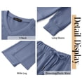 thumbnail image 6 of Fantaslook Plus Size Two Piece Sets for Women Fall Outfits Long Sleeve Tops Wide Leg Pants Lounge Matching Sets Vacation Travel Outfits, 6 of 7