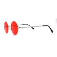 thumbnail image 3 of Retro Snug Small Round Circle Lens Hippie Sunglasses Silver Red, 3 of 4