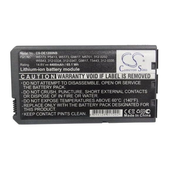 4400mAh W5543 W5173 312-0347 312-0292 312-0334 T5443 H9566 M5701 312-0326 G9812 312-0335 G9817 Battery for DELL 1200 Latitude 11