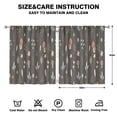 thumbnail image 2 of Mushroom Curtains-Blackout Curtains Bedroom Decor Living Room Darkening Grommet Window Drapes 2 Panels Set 53x63 inch, 2 of 2