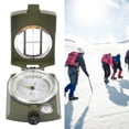 thumbnail image 2 of BIMZUC Multifunctional Foldable Compass, Aluminium Alloy Luminous Navigation Tool with Coordinate Ruler and Amplifier for Hiking Backpacking, Army Green, 2 of 9