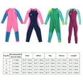 thumbnail image 5 of IBTOM CASTLE Kids Girls Full Wetsuit Rash Guard Swimwear Long Sleeve Zippper One Piece Swimsuit Summer Bathing Suit 7-8 Years Hot Pink, 5 of 8