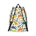 thumbnail image 3 of Balery Dinosaurs and Tropical Leaves Vintage Canvas Backpack for Men and Women - Large Capacity, Durable Travel Laptop Bag for School, Work, Hiking, and Outdoor Activities, 3 of 7