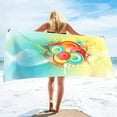 Colorful Circle Geometric Beach Towel Abstract Art Bath Towel Travel