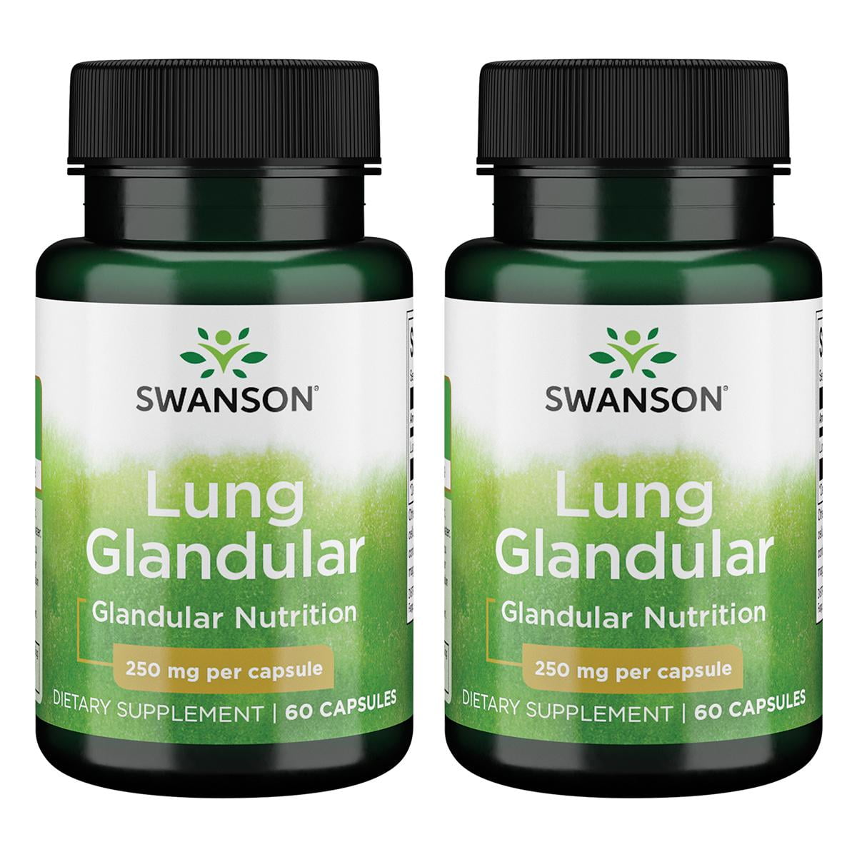 Swanson Lung Glandular 250 mg 60 Caps 2 Pack