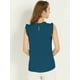 thumbnail image 5 of INSPIRE CHIC Blusas Elegante Sin Mangas Vintage De La Década De 1950 Con Volantes Para Oficina De Negocios Para Mujer Azul verde S, 5 of 6