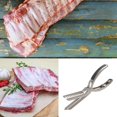 thumbnail image 2 of LILELIS Stainless Steel Bbq Ribs Trimming Tool Kitchen Grill for Easy Meat Prep Comfort Grip Handle Effortless Peeling and Cleaning 18Cm Silver 3Pcs, 2 of 6
