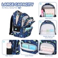 thumbnail image 5 of KAMUGO Kids Backpack for Boys Funny Dinosaur Bookbag, Lightweight Water Resistant Elementary School Backpacks, Blue, 5 of 7