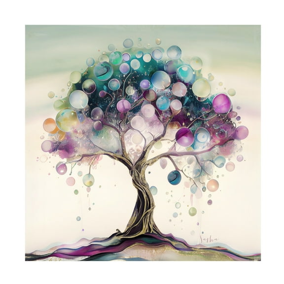 Canvas Wall Art - Sasha 'The Test Dream' Wall Art for Living Room, Bedroom, or Office Décor by Trademark Fine Art - 14 x 14 Inches