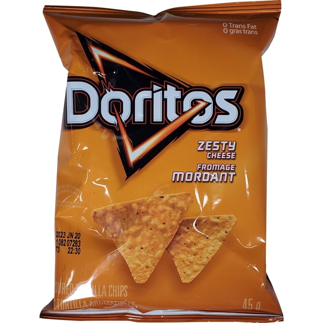 Doritos Chips - Zesty Cheese - 48ct - 45g - Boldly Seasoned Individual Snack Packs (48x45g)
