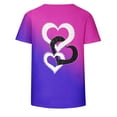 thumbnail image 3 of Tbopshirt Valentine's Day T-Shirts for Women Tees,Plus Size Womens Tops,Women Valentines Day Short Sleeve Heart Printed T-Shirt Novelty Graphic S-XXXL, 3 of 5
