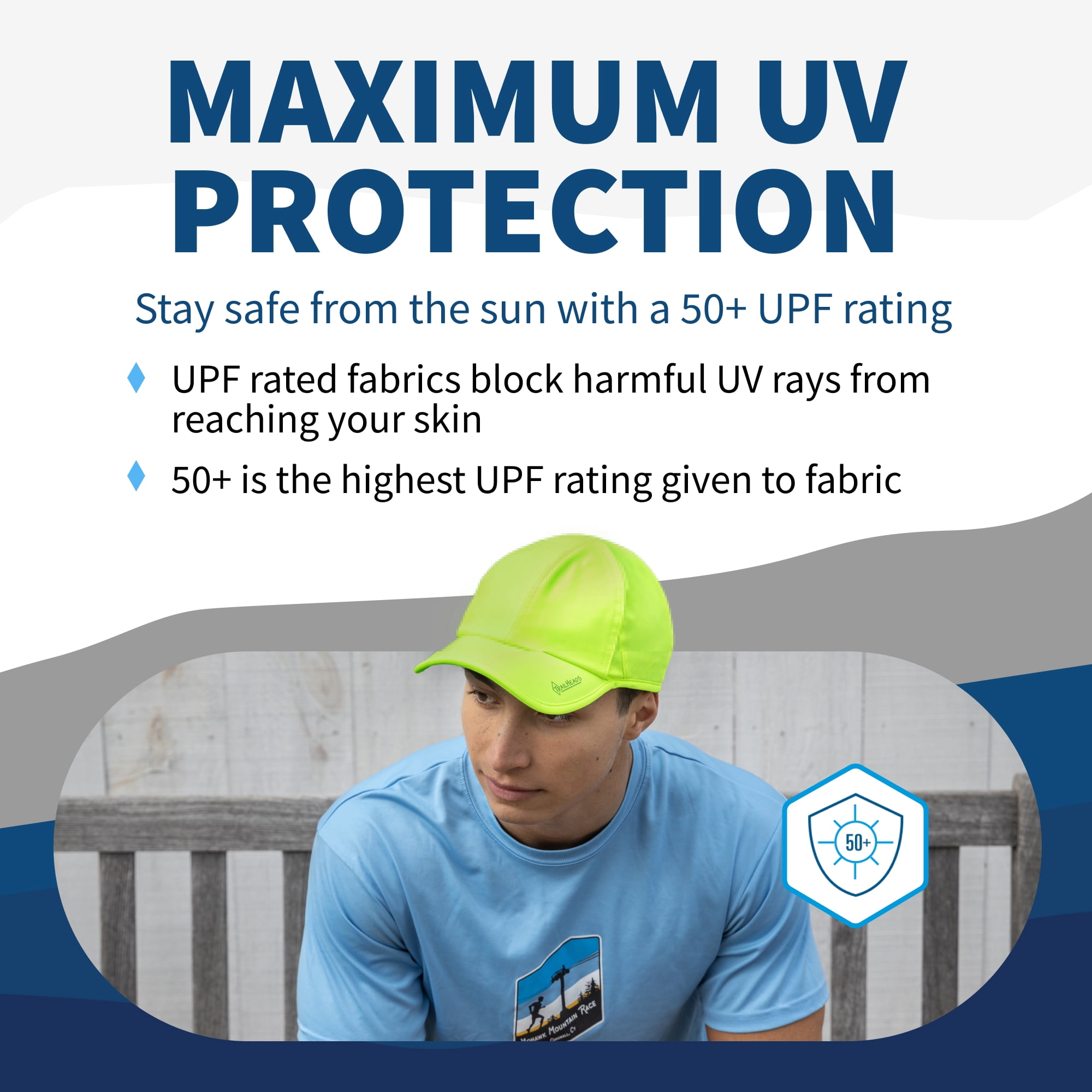 Men’s UV Protection Running Hat - hi vis
