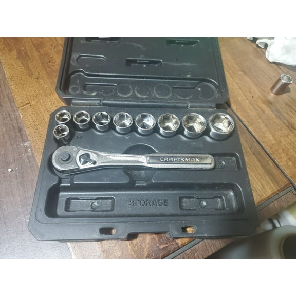 Craftsman 10-Piece Socket Wrench Set 3/8-inch Drive SAE with Storage Case - Model 934553 - Professional Grade Hand Tools