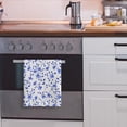 thumbnail image 4 of Blue Flower Kitchen Towels Decorative Set of 2,Blue Decoratice Dish Towels Hand Towels for Kitchen Home Decor 16"x24" Absorbent Drying Cloth Tea Towels for Baking, 4 of 5