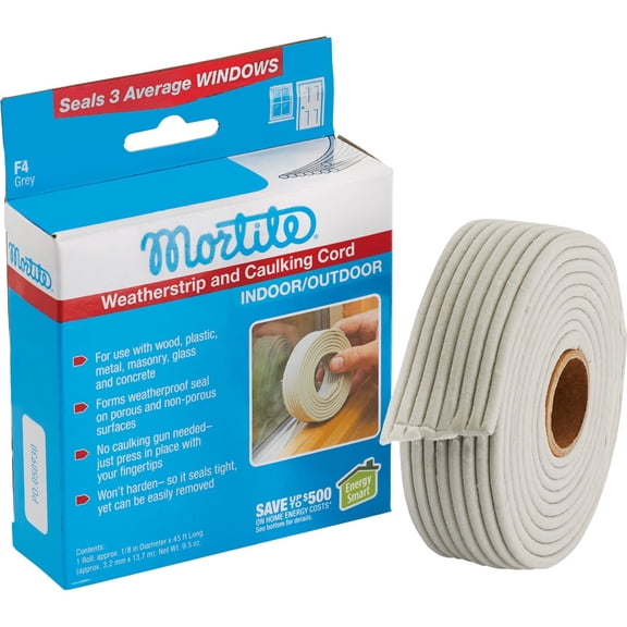 Frost King F4 Mortite Caulking Cord 9.5-ounce, 45-Foot Long, Grey by Frost King
