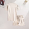 thumbnail image 4 of GINGTTO Men's Summer 2 Piece Short Set Casual Athletic Workout Outfits Loose Fit T-Shirt and Elastic Waist Shorts, 4 of 7