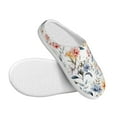 thumbnail image 3 of Fotbe Lilies Flowers Pattern Women's Fuzzy Curly Fur Memory Foam Loafer Slippers Indoor Outdoor Slippers Winter Home Shoes-40/41, 3 of 7