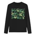 thumbnail image 2 of Uootdi St Patricks Day Long Sleeve Shirts for Women Retro Lucky Clover Tshirt Irish Shamrock Graphic Tee Tops Gift, 2 of 5