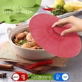 thumbnail image 4 of Self Priming Silicone Bowl Covers, Silica Pot Lids, Microwave and Refrigerator Safe, Easy Cleaning Kitchen Food Covers, for Meal Prep and Leftovers, Set of 5, Red, by FAJHHA, 4 of 7