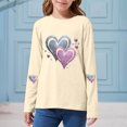 thumbnail image 6 of BLVB Toddler Boys Girls Valentines T-Shirt Unisex Long Sleeve Tees Love Heart Graphic Tops Gift for Kids 2-15 Years(Beige AA2,9-10 Years), 6 of 6