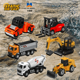 thumbnail image 2 of Alloy Road Roller Truck Toys 1:80 Construction Vehicle Engineering Car Model for Kids Birthday Gifts-Orange, 2 of 6