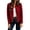 Jackets for Women Red, variant on Homenesgenics Jackets for Women Spring/Fall Casual Hoodless Long-Sleeve Zipper Jacket Red L