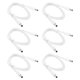 thumbnail image 1 of Uxcell Cable de extensión de poder DC de 5.5x2.5mm macho a macho de 3 pies, 6 piezas de adaptador de cable de 24AWG, color blanco, 1 of 6