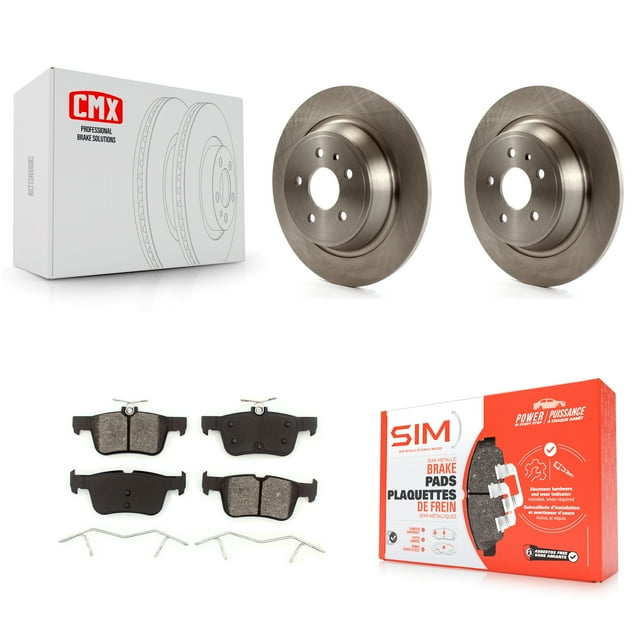 Transit Auto Rear Disc Brake Rotors and Semi-Metallic Pads Kit for Car Ford Escape Fusion Lincoln MKC MKX MKZ Continental K8S-101643