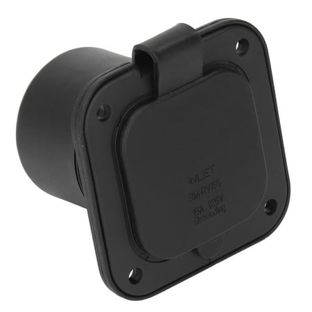 Flange Power Inlet, Male Receptacle 2 Pole 3 Wire Nylon Shell For ...