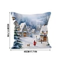 thumbnail image 3 of Funda de almohada navideña de invierno para el hogar, sala de estar, sofá, decoración de funda de almohada con borde, decoración de cabecera de cama, funda de cojín, 3 of 4