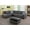 Gray, variant on PonLiving Furniture Faux Leather Grey Left Hand Facing 3 Piece Sectional L-Shaped Modern Sofa with Chaise Storage Ottoman and Pillows for Living Room Furniture