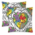 thumbnail image 1 of Fundas de almohada ABPHQTO Estilo Zentangle Impresión A Dos Caras 45x45 cm Juego de 2, 1 of 2