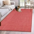 thumbnail image 2 of Vintage Coral Red Area Rug Washable 3x5 Entryway Rug Non-Slip Indoor Low Pile Farmhouse Retro Solid Color Linen Texture Floor Carpet Small Rugs for Bedroom Office Living Room Kitchen Entrance Nursery, 2 of 8