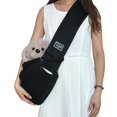 thumbnail image 2 of Milaget Comfortable Pet s Bag Cats Carrying Rabbit Shoulder Bag Wide Shoulder Strap Black, 2 of 9