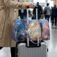 thumbnail image 4 of Garronmavis Galaxy Print Large Quilted Duffle Bag for Women, Weekender Overnight Bag Travel Tote Carry On Gym Dance Bag with Zipper Pockets, 4 of 7