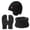 Black, variant on Scarf ,Hat,& Gloves Women's New Thickened Velvet Windproof Knitted Hat Neck Glove 3 Piece Set Hat Travel Case for Baseball Caps Unisex Winter Warm Bomber Hat Hats Scarves Gloves Winter Sets Women