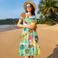 thumbnail image 3 of Lsque Sanrio Print Women's Casual Dress T-Shirt Summer Short Sleeve Scoop Neck Swing Dresses, 3 of 7