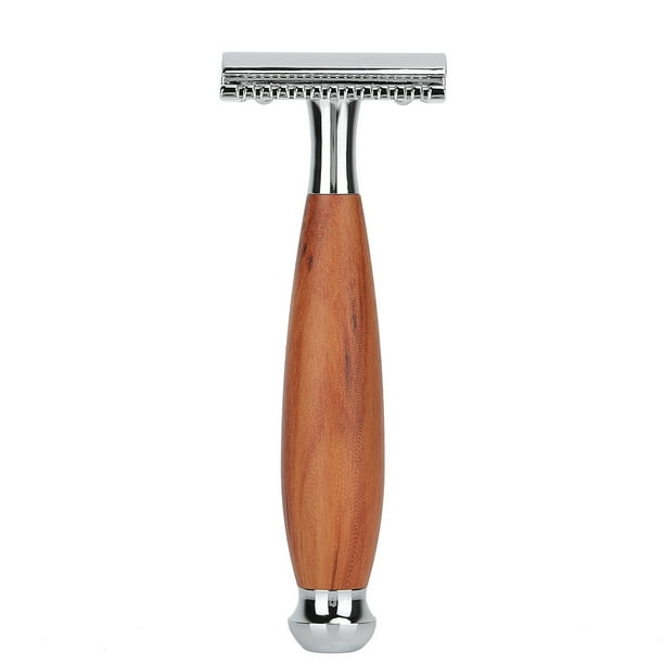 Maquinilla de afeitar NikouMX clásica doble hoja mango de madera