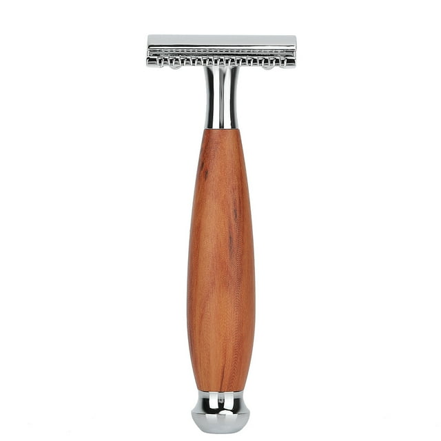 Manche en Bois, Rasoir Manuel à Double Lame, Classique pour Hommes Détachable pour Hommes