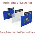 thumbnail image 2 of Pennsylvania Flag 3x5 Double Sided and 3 Ply PA State Flags Heavy Duty for Outdoor with 2 Brass Grommets 4 Stitching Rows Heavy Duty Nylon, Vivid Color Fade-resistant,Sewn Stripes, 2 of 8