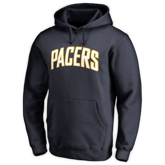 Men's Navy Indiana Pacers Wordmark Pullover Hoodie