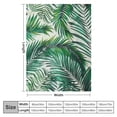 thumbnail image 4 of JRXY Flannel Throw Blanket Green Tree Tropical Palm Leaves Jungle Leaf Floral Pattern Home Decorative Warm Cozy Soft Blanket for Couch Sofa Bed White, 4 of 6