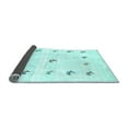 thumbnail image 2 of Ahgly Company Indoor Rectangle Solid Light Blue Modern Area Rugs, 7' x 10', 2 of 4