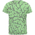 thumbnail image 2 of Halloween Green Zombie Brains Costume Mens T Shirt Heather White MD, 2 of 2